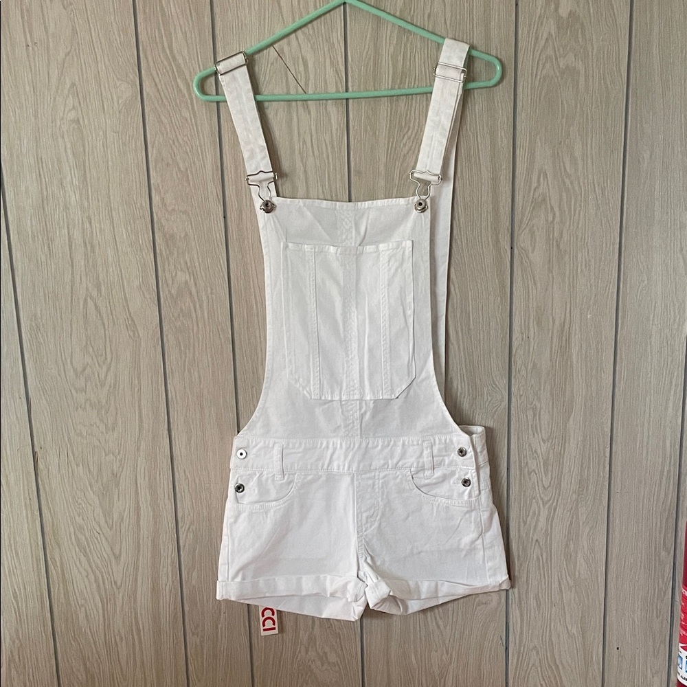 White Denim Overalls
